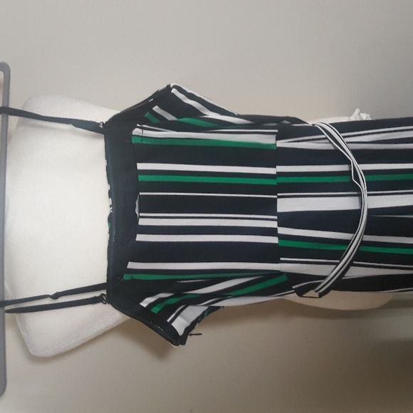 INC striped wide leg belted jumpsuit - Picture 5 of 11